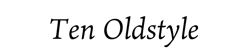 Ten Oldstyle
