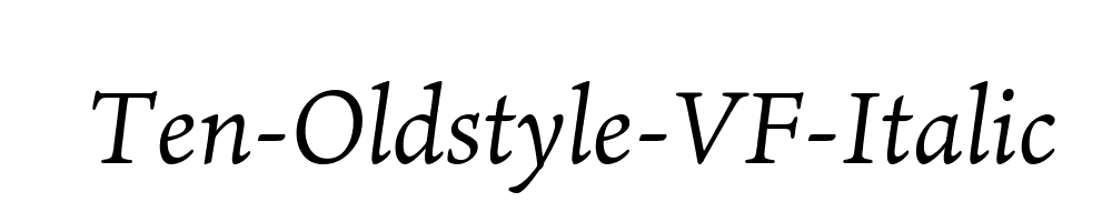 Ten-Oldstyle-VF-Italic