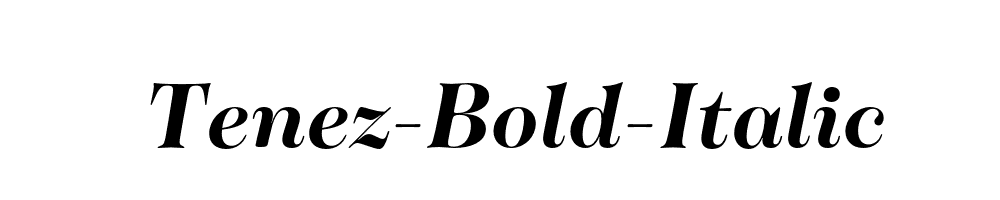 Tenez-Bold-Italic