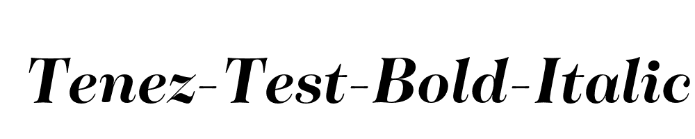 Tenez-Test-Bold-Italic