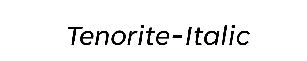 Tenorite-Italic