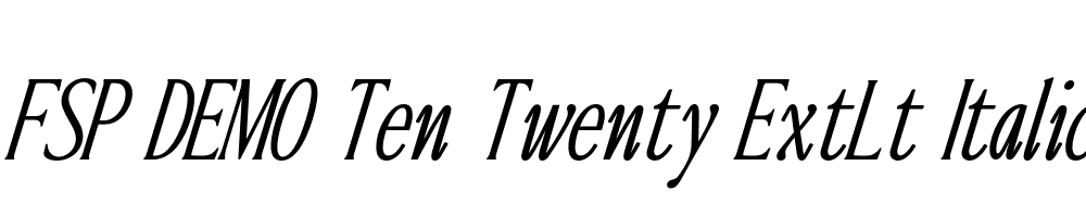 FSP DEMO Ten Twenty ExtLt Italic