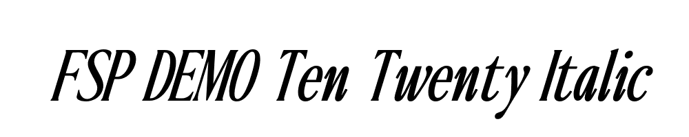 FSP DEMO Ten Twenty Italic