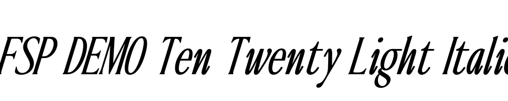 FSP DEMO Ten Twenty Light Italic