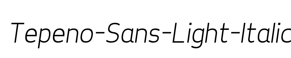 Tepeno-Sans-Light-Italic