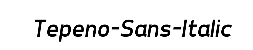 Tepeno-Sans-Italic