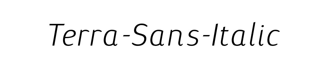 Terra-Sans-Italic