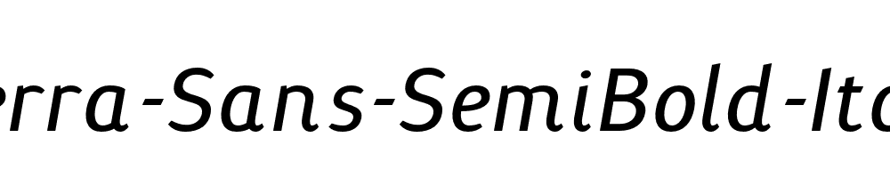 Terra-Sans-SemiBold-Italic