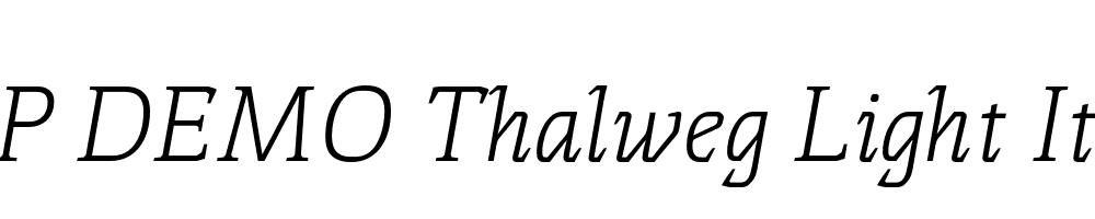 FSP DEMO Thalweg Light Italic