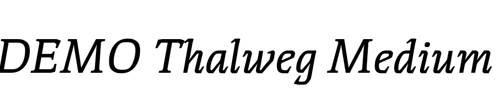 FSP DEMO Thalweg Medium Italic