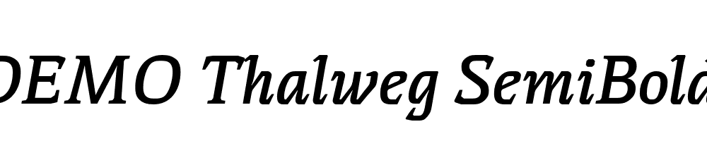 FSP DEMO Thalweg SemiBold Italic