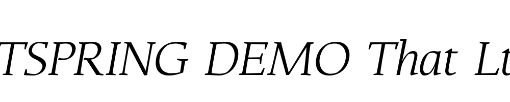  DEMO That Lt Italic