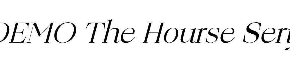 FSP DEMO The Hourse Serif Italic