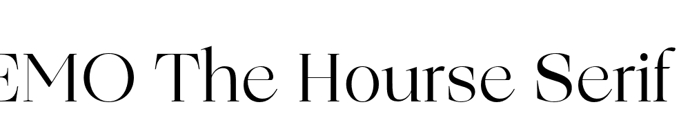 FSP DEMO The Hourse Serif Regular