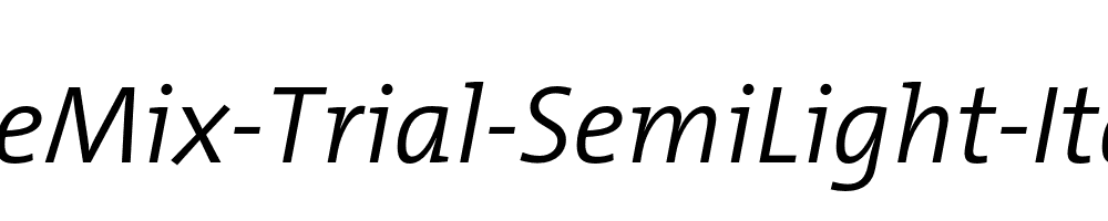 TheMix-Trial-SemiLight-Italic