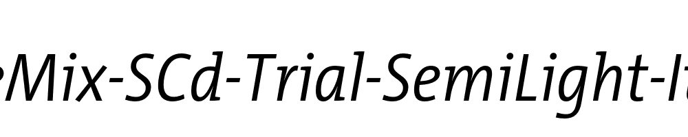 TheMix-SCd-Trial-SemiLight-Italic