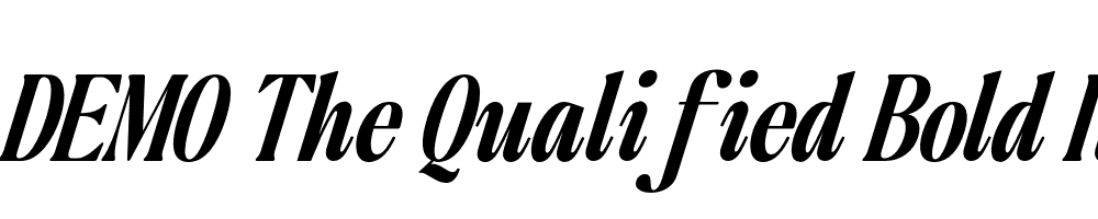 FSP DEMO The Qualified Bold Italic