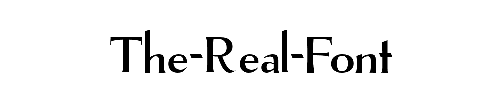 The-Real-Font