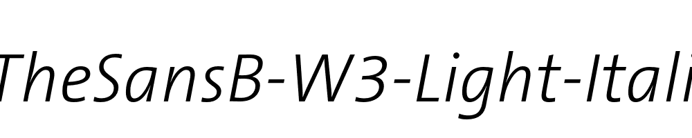 TheSansB-W3-Light-Italic