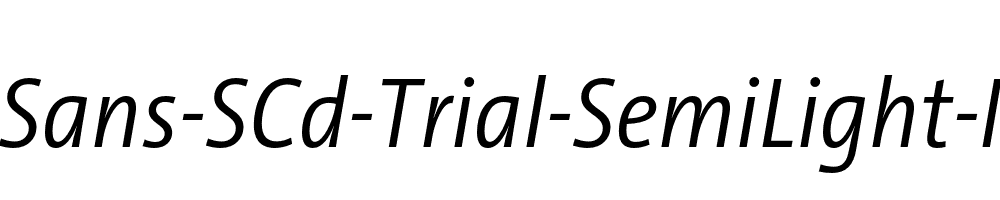 TheSans-SCd-Trial-SemiLight-Italic