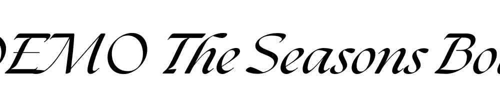 FSP DEMO The Seasons Bold Italic