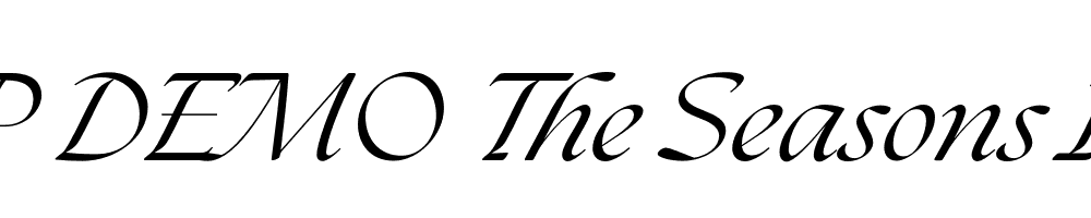 FSP DEMO The Seasons Italic