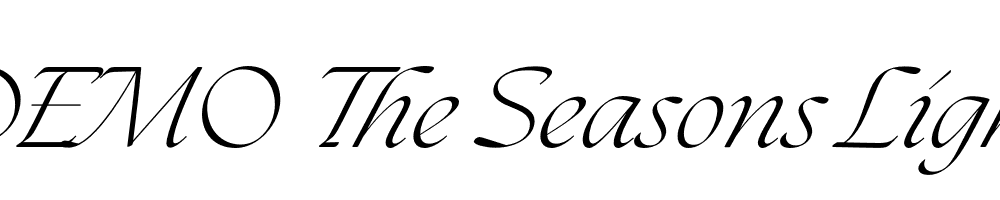 FSP DEMO The Seasons Light Italic