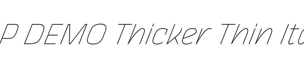 FSP DEMO Thicker Thin Italic