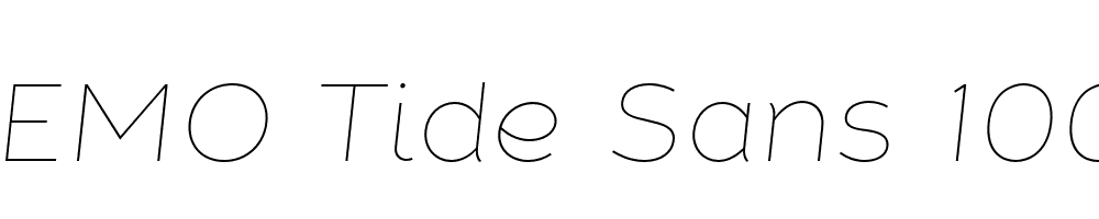  DEMO Tide Sans 100 Lil Bunny Italic