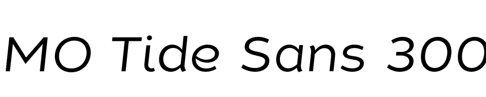  DEMO Tide Sans 300 Lil Kahuna Italic