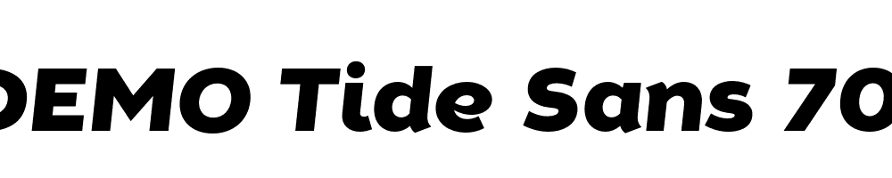  DEMO Tide Sans 700 Mondo Italic