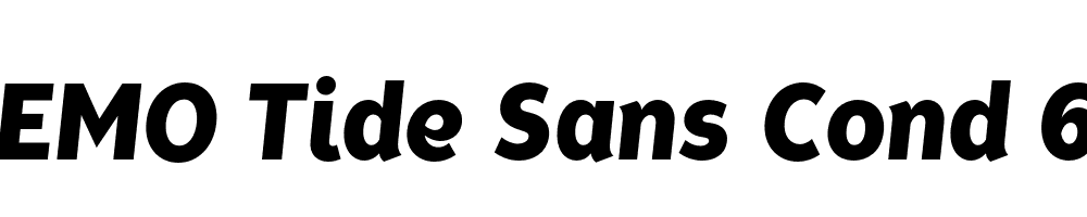  DEMO Tide Sans Cond 600 Bunny Italic