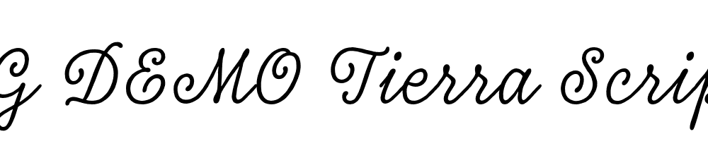  DEMO Tierra Script Plus Regular