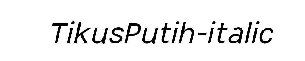 TikusPutih-italic