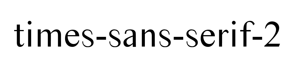 Times Sans Serif 2