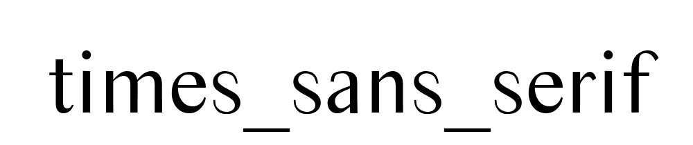 times_sans_serif