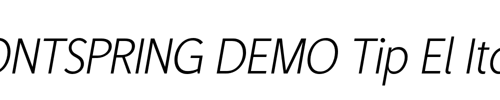  DEMO Tip El Italic