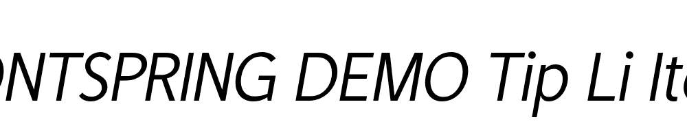  DEMO Tip Li Italic