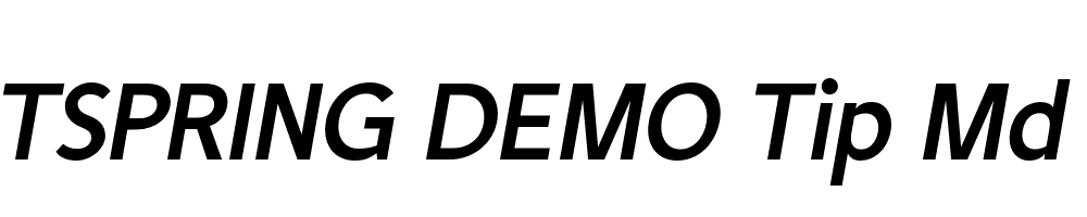  DEMO Tip Md Italic