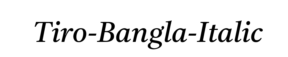 Tiro-Bangla-Italic