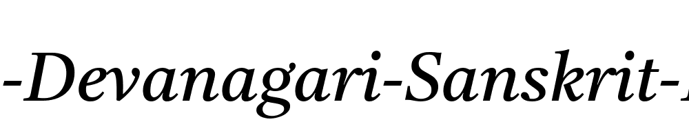 Tiro-Devanagari-Sanskrit-Italic