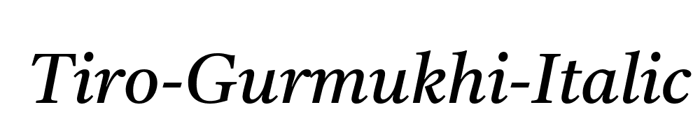 Tiro-Gurmukhi-Italic