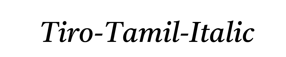 Tiro-Tamil-Italic