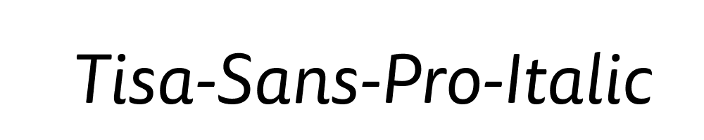 Tisa-Sans-Pro-Italic