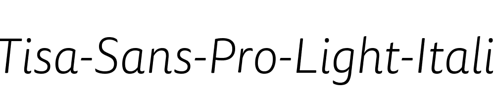 Tisa-Sans-Pro-Light-Italic