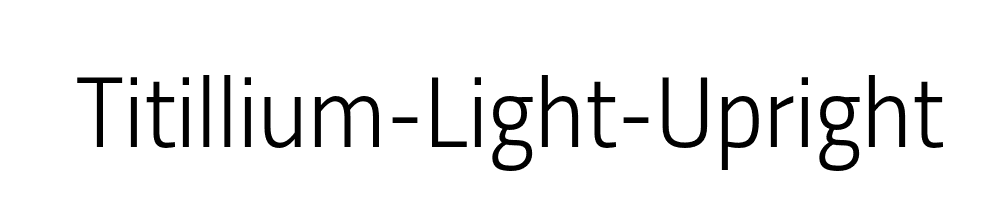 Titillium-Light-Upright