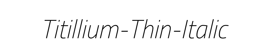 Titillium-Thin-Italic