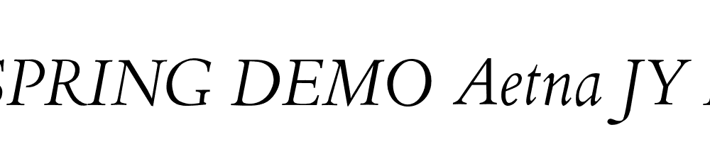  DEMO Aetna JY Pro Italic