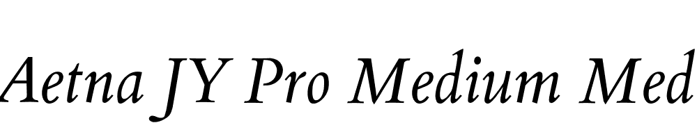  DEMO Aetna JY Pro Medium Medium Italic