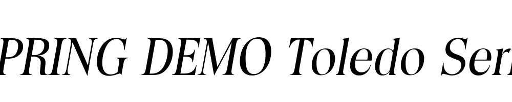  DEMO Toledo Serial Italic